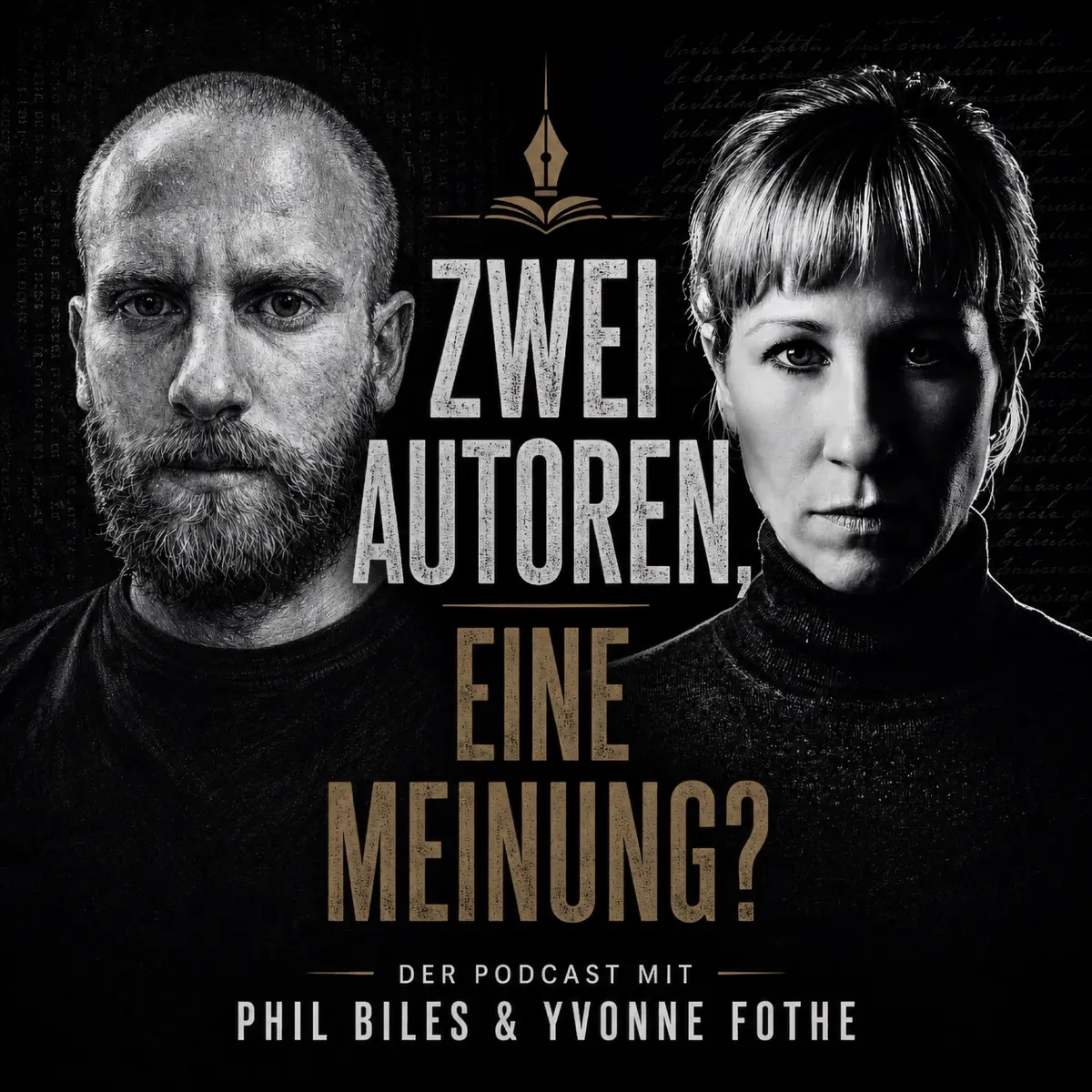 Cover des Podcasts Zwei Autoren. Eine Meinung? mit Phil Biles und Yvonne Fothe