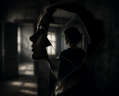 Symbolbild für einen psychologischen Thriller über Wahrnehmung und Realität